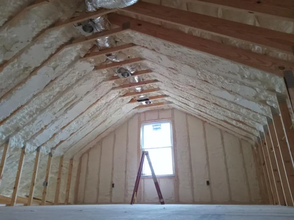 Spray foam roofing application for Crawl Space Insulation project in Town of Pecos
